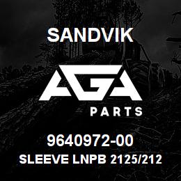 9640972-00 Sandvik SLEEVE LNPB 2125/2126 | AGA Parts