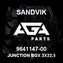 9641147-00 Sandvik JUNCTION BOX 3X22,5 E1439505 | AGA Parts