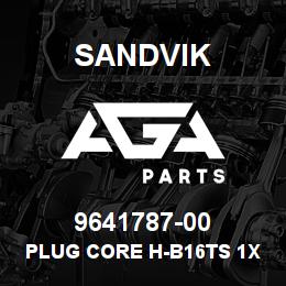 9641787-00 Sandvik PLUG CORE H-B16TS 1XPG21 | AGA Parts