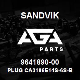 9641890-00 Sandvik PLUG CA3106E14S-6S-B-F80 | AGA Parts