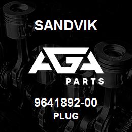 9641892-00 Sandvik PLUG | AGA Parts