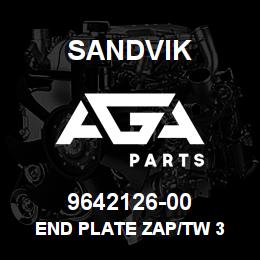9642126-00 Sandvik END PLATE ZAP/TW 3 | AGA Parts