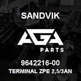 9642216-00 Sandvik TERMINAL ZPE 2,5/3AN GREEN/YELLOW | AGA Parts
