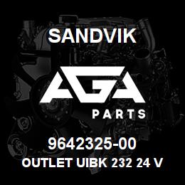 9642325-00 Sandvik OUTLET UIBK 232 24 V. | AGA Parts