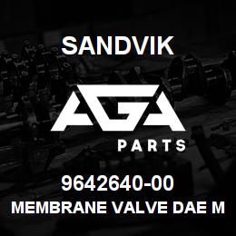 9642640-00 Sandvik MEMBRANE VALVE DAE M12 GREY | AGA Parts