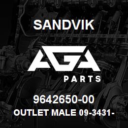 9642650-00 Sandvik OUTLET MALE 09-3431-00-04 | AGA Parts