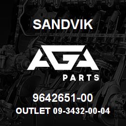 9642651-00 Sandvik OUTLET 09-3432-00-04 | AGA Parts