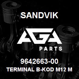 9642663-00 Sandvik TERMINAL B-KOD M12 MALE 5P | AGA Parts