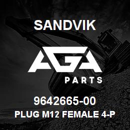 9642665-00 Sandvik PLUG M12 FEMALE 4-P RB | AGA Parts