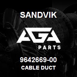 9642669-00 Sandvik CABLE DUCT | AGA Parts