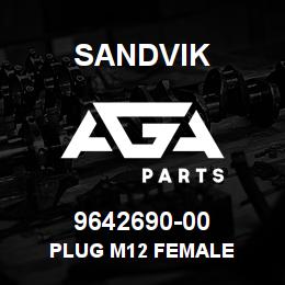 9642690-00 Sandvik PLUG M12 FEMALE | AGA Parts