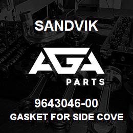 9643046-00 Sandvik GASKET FOR SIDE COVER PLATE ASRI | AGA Parts