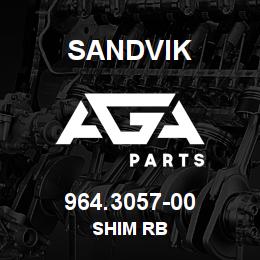 964.3057-00 Sandvik SHIM RB | AGA Parts