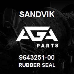 9643251-00 Sandvik RUBBER SEAL | AGA Parts