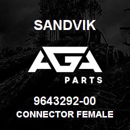 9643292-00 Sandvik CONNECTOR FEMALE | AGA Parts