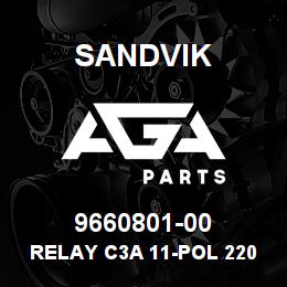 9660801-00 Sandvik RELAY C3A 11-POL 220 V. RB | AGA Parts
