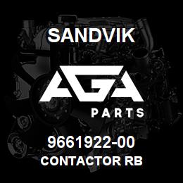 9661922-00 Sandvik CONTACTOR RB | AGA Parts