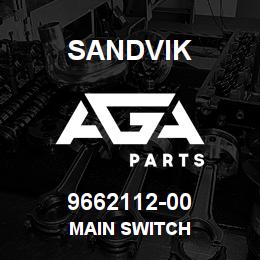 9662112-00 Sandvik MAIN SWITCH | AGA Parts