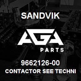 9662126-00 Sandvik CONTACTOR SEE TECHNICAL TEXT | AGA Parts