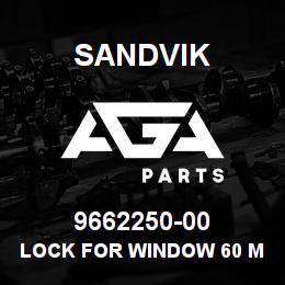 9662250-00 Sandvik LOCK FOR WINDOW 60 MM. | AGA Parts
