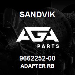 9662252-00 Sandvik ADAPTER RB | AGA Parts