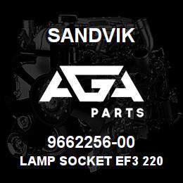 9662256-00 Sandvik LAMP SOCKET EF3 220 V. 706100 RB | AGA Parts