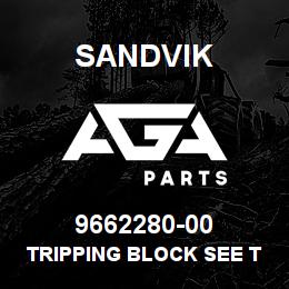 9662280-00 Sandvik TRIPPING BLOCK SEE TECHN.TEXT OP | AGA Parts