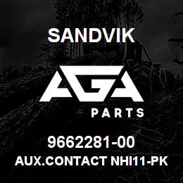 9662281-00 Sandvik AUX.CONTACT NHI11-PKZ2 SE TECH.TEXOP | AGA Parts