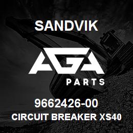 9662426-00 Sandvik CIRCUIT BREAKER XS400 C.J2AUXLTF25 | AGA Parts