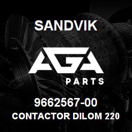 9662567-00 Sandvik CONTACTOR DILOM 220 V. 50/60HZ | AGA Parts
