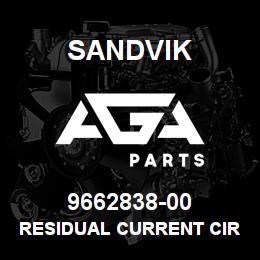 9662838-00 Sandvik RESIDUAL CURRENT CIRC. BREAKER | AGA Parts