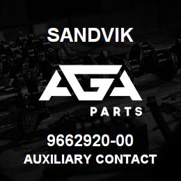 9662920-00 Sandvik AUXILIARY CONTACT | AGA Parts