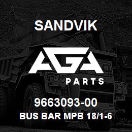 9663093-00 Sandvik BUS BAR MPB 18/1-6 | AGA Parts