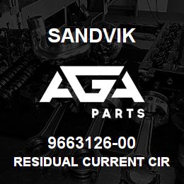 9663126-00 Sandvik RESIDUAL CURRENT CIRC. BREAKER | AGA Parts