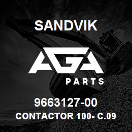 9663127-00 Sandvik CONTACTOR 100- C.09 UKF01 230 V. 50/60HZ | AGA Parts