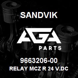 9663206-00 Sandvik RELAY MCZ R 24 V.DC | AGA Parts
