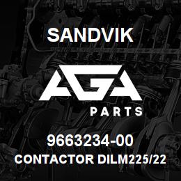 9663234-00 Sandvik CONTACTOR DILM225/22 RA250 110 | AGA Parts