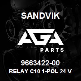 9663422-00 Sandvik RELAY C10 1-POL 24 V.AC/DC RB | AGA Parts