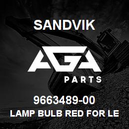 9663489-00 Sandvik LAMP BULB RED FOR LED | AGA Parts