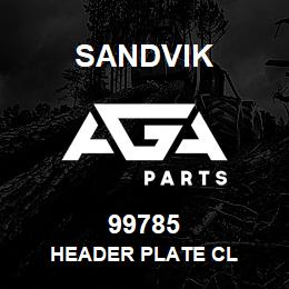 99785 Sandvik HEADER PLATE CL | AGA Parts