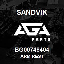 BG00748404 Sandvik ARM REST | AGA Parts