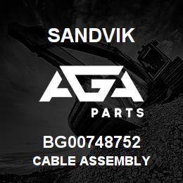 BG00748752 Sandvik CABLE ASSEMBLY | AGA Parts