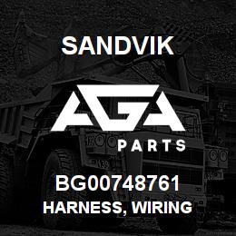 BG00748761 Sandvik HARNESS, WIRING | AGA Parts