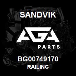 BG00749170 Sandvik RAILING | AGA Parts