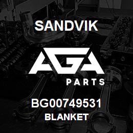 BG00749531 Sandvik BLANKET | AGA Parts