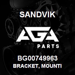 BG00749963 Sandvik BRACKET, MOUNTI | AGA Parts