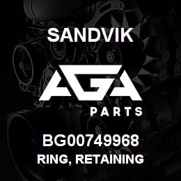 BG00749968 Sandvik RING, RETAINING | AGA Parts