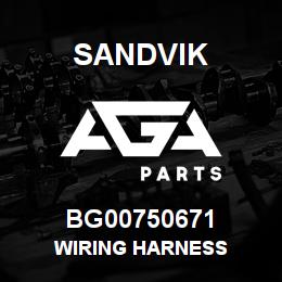 BG00750671 Sandvik WIRING HARNESS | AGA Parts