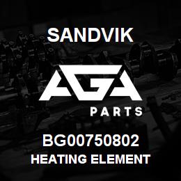 BG00750802 Sandvik HEATING ELEMENT | AGA Parts