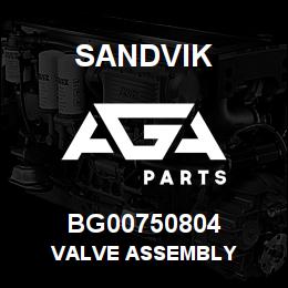 BG00750804 Sandvik VALVE ASSEMBLY | AGA Parts